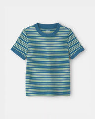 Toddler Boy Striped Short-Sleeve T-Shirt - Blue/Green