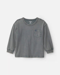 Toddler Boy Mineral Wash Long-Sleeve T-Shirt - Grey