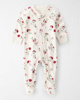 Baby Girl Organic Cotton Sleep & Play Pajamas in Rosethorn Hollow