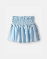 Girls French Terry Smocked Skort - Blue