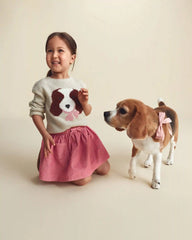Toddler Girl Bow Corduroy Skort - Pink