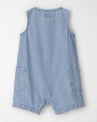 Baby Organic Cotton Chambray Romper
