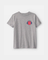 Boys 'Streetball' Basketball Graphic Tee - Grey