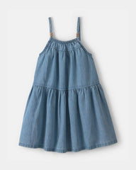 Toddler Girl Chambray Sleeveless Dress