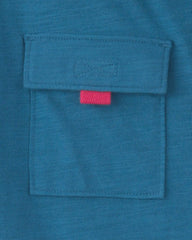 Boys Short-Sleeve Button-Down Shirt - Blue