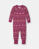 Baby 1-Piece Fair Isle PurelySoftâ„¢ Snug Fit Pajama - Burgundy