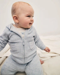 Baby 3-Piece Bear Terry Short-Sleeve Layering Set - Blue