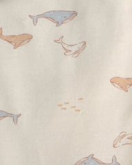 Baby 5-Pack Whale Multipack Bodysuits - Blue/Ivory