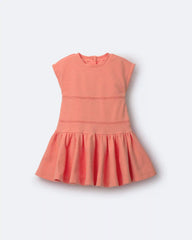 Toddler Girl Drop Waist Short-Sleeve Dress - Orange