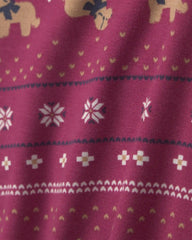 Toddler 2-Piece Fair Isle Christmas PurelySoft™ Snug Fit Pajama Set - Burgundy