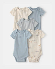 Baby Boy 7-Piece Bodysuits & Pants Set - Blue/Ivory