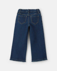 Toddler Girl Star Denim Wide-Leg Jeans - Medium Wash