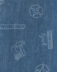 Baby Logo Denim Overalls - Light Wash