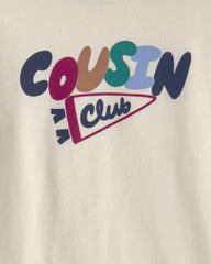 Kids 'Cousin Club' Long-Sleeve Graphic Tee - Cream
