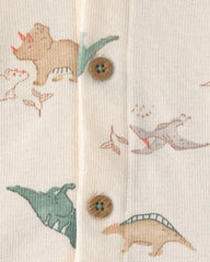 Baby Boy 3-Piece Dinosaur Layering Set - Green/Ivory
