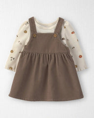 Baby Girl 2-Piece Organic Cotton Corduroy Jumper Set