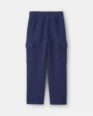 Boys Fleece Cargo Pants - Navy Blue