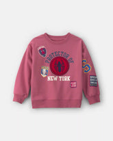 Girls ©Marvel Spiderman French Terry Pullover Sweatshirt - Pink