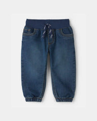 Baby Boy Denim Jogger - Dark Wash