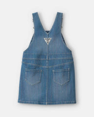 Toddler Girl Rainbow Stripe Denim Skirtall - Medium Wash