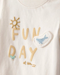 Baby 'Fun Day At Sea' Graphic Tee - Ivory