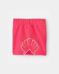 Toddler Girl Shell French Terry Shorts - Coral