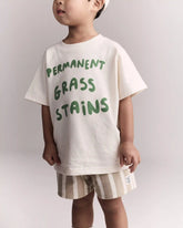 Toddler 'Permanent Grass Stains' Dolman Tee - Cream