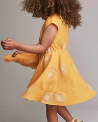 Toddler Girl Avenue Twirl™ Dress in Sunny Life Print - Golden Yellow