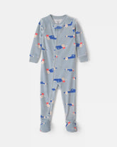 Toddler Boy 1-Piece Cars DreamPlush Snug Fit Footed Pajama - Blue