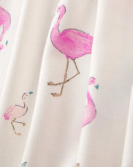 Baby Girl 2-Pack Flamingo PurelySoft Sleeveless Romper Set - Pink/Ivory