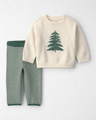 Baby 2-Piece Organic Cotton Sweater Knit Top & Pant Set