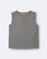 Toddler Boy Henley Tank - Grey