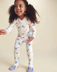Toddler Girl 1-Piece Monster DreamPlush Snug Fit Footed Pajama - Cream