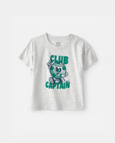 Toddler Boy 'Club Captain' Graphic Tee - Grey