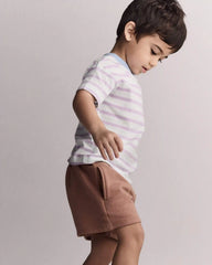 Toddler Relaxed Tee in Stripes- Blue/Purple