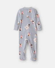 Toddler Girl 1-Piece Fairies DreamPlush Snug Fit Footed Pajama - Blue
