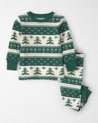 Baby 2-Piece Fair Isle Waffle Knit Pajamas Made with Organic Cotton