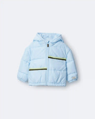 Toddler Boy Zip-Up Hooded Puffer - Light Blue