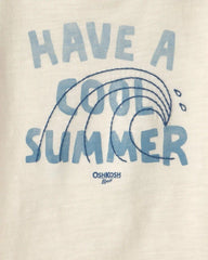 Baby Boy 'Have A Cool Summer' Wave Top - Ivory