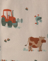 Toddler Boy 4-Piece Fox 100% Cotton Snug Fit Pajama Set - Green