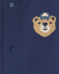 Baby Boy 3-Piece Bear Sports French Terry Layering Set - Navy