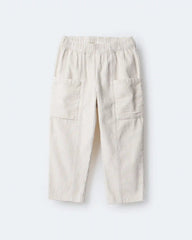 Toddler Boy Corduroy Pocket Pant - Cream