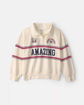 Girls ©Marvel Spiderman French Terry Pullover Sweatshirt - Cream