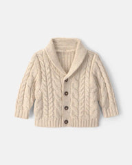 Baby Boy Cardigan Sweater - Cream