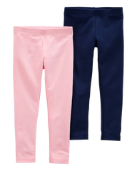 Baby Girl 2-Pack Cotton Stretch Leggings