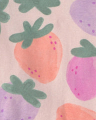 Toddler Girl Fruit 100% Cotton 6-Piece Pajama Sets - Pink/Purple