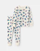 Toddler 2-Piece Stitch Christmas 100% Cotton Snug Fit Pajama Set - Ivory