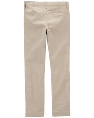 Boys Husky Fit Stretch Chino Pants - Khaki