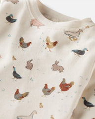 Baby Organic Cotton Pajamas in Farm Friends