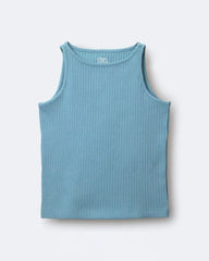 Toddler Girl Ribbed Playtime Tank Top - Pale Blue